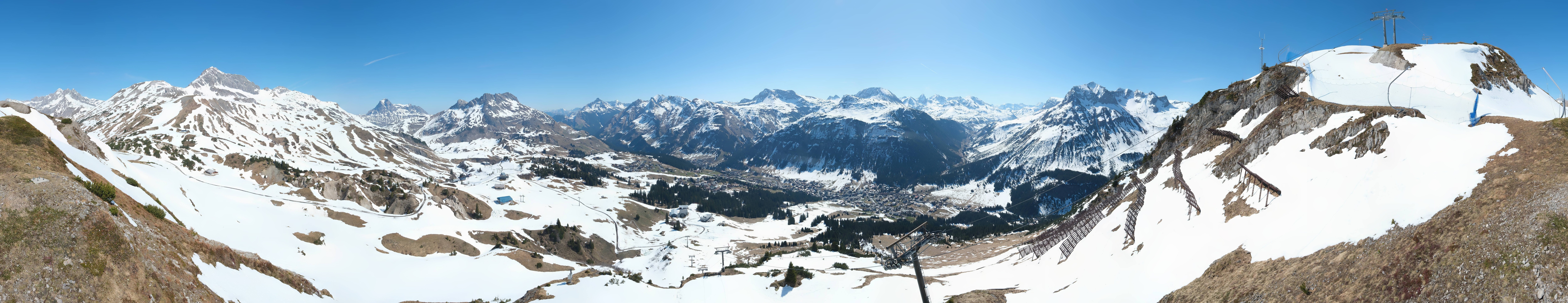 Archiv Foto Webcam Lech-Zürs: Kriegerhorn Panoramablick