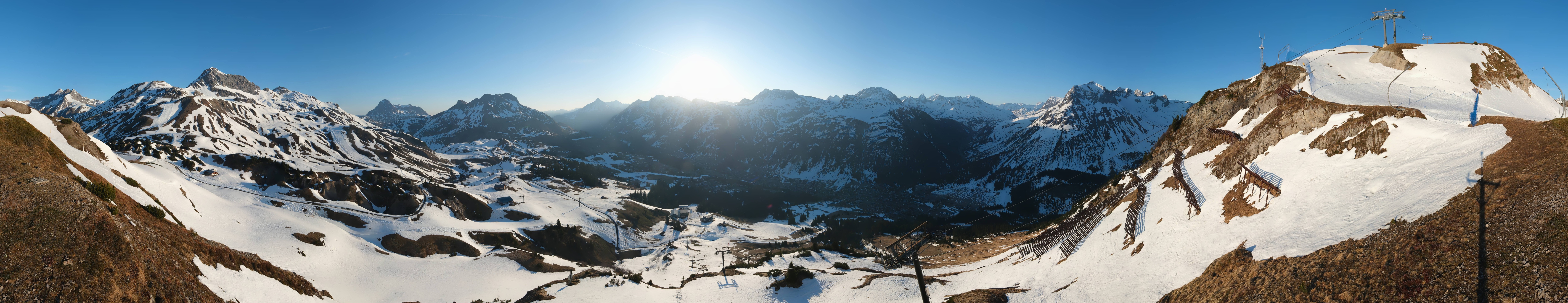 Archiv Foto Webcam Lech-Zürs: Kriegerhorn Panoramablick