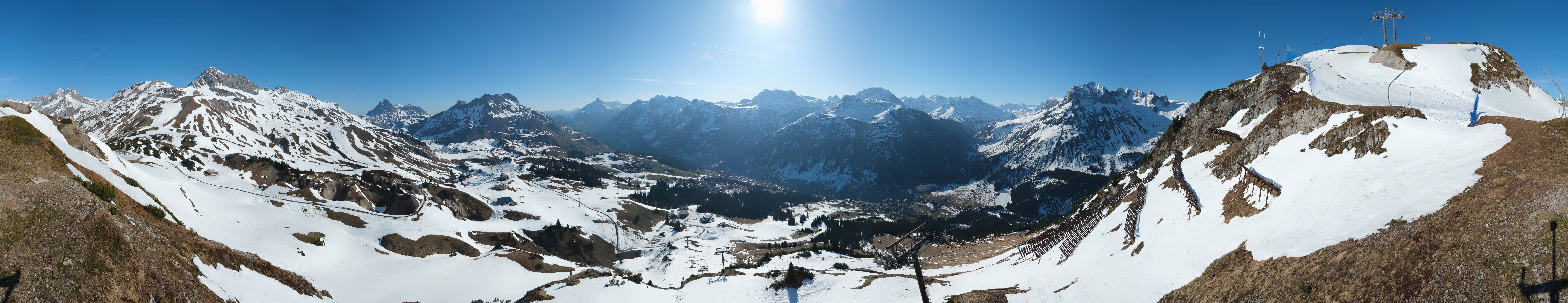 Archiv Foto Webcam Lech-Zürs: Kriegerhorn Panoramablick