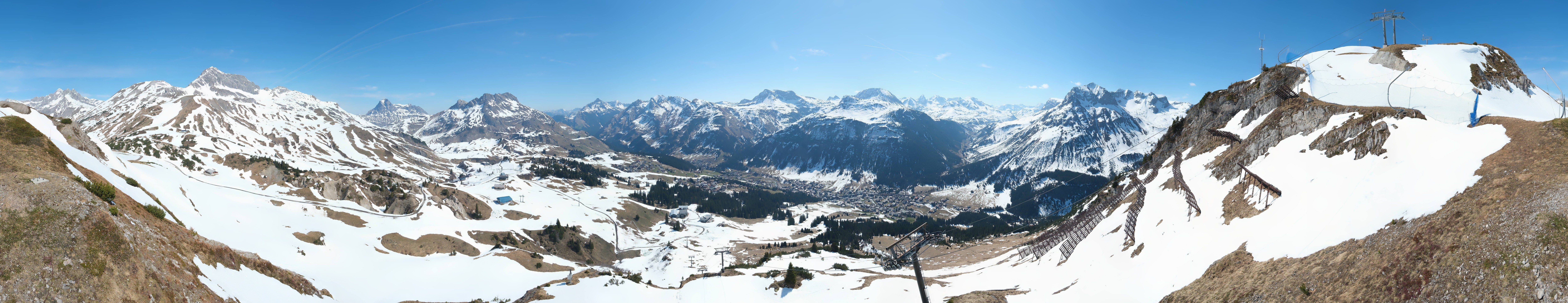 Archiv Foto Webcam Lech-Zürs: Kriegerhorn Panoramablick