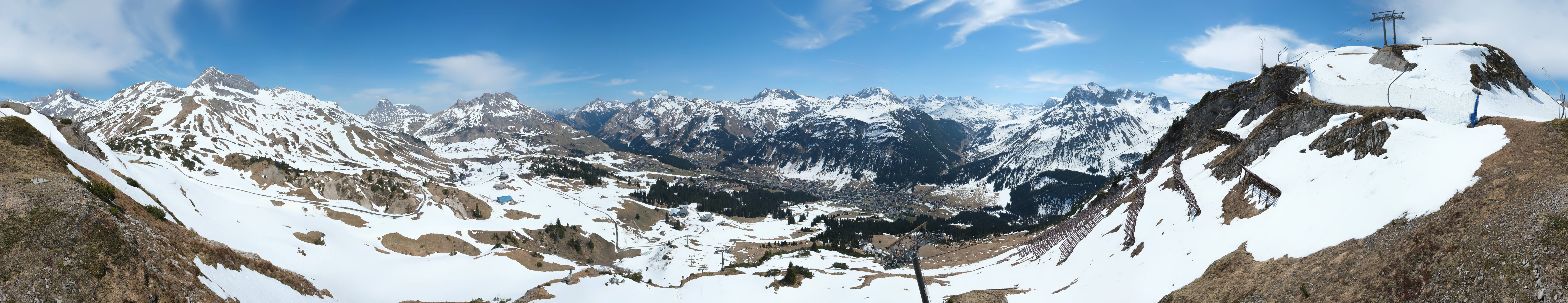 Archiv Foto Webcam Lech-Zürs: Kriegerhorn Panoramablick