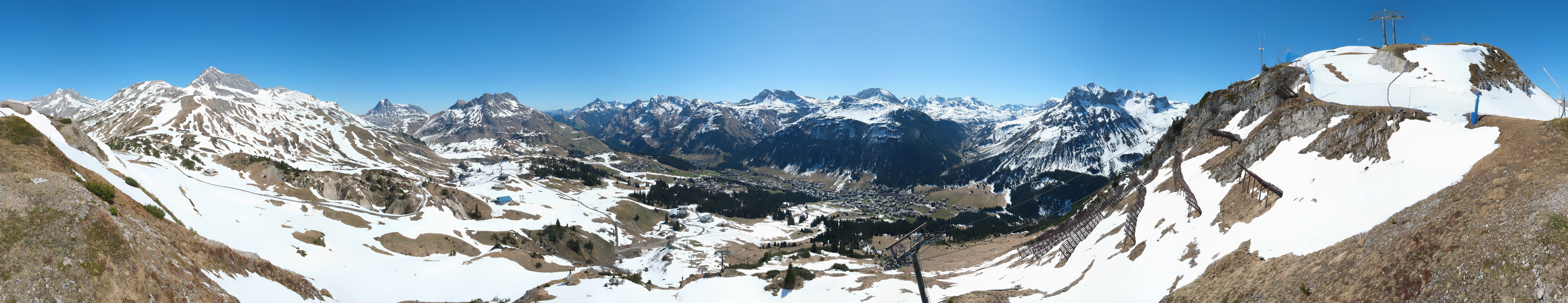 Archiv Foto Webcam Lech-Zürs: Kriegerhorn Panoramablick