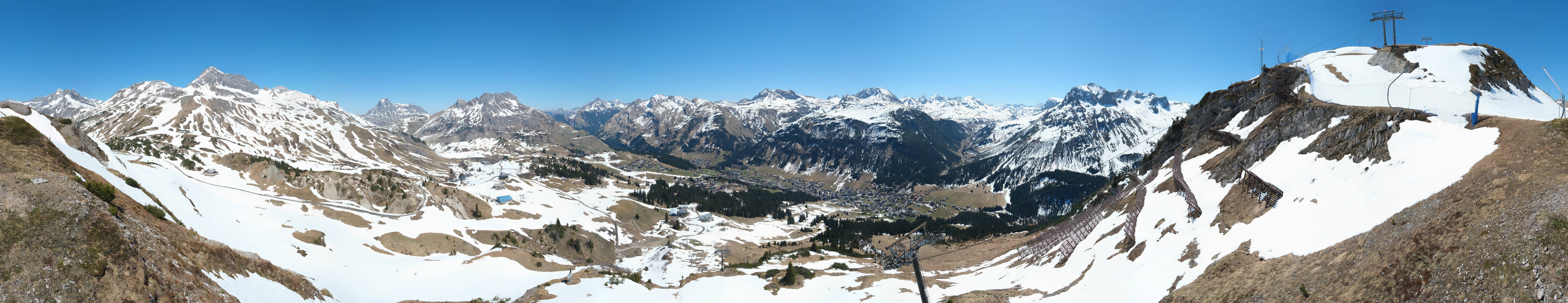 Archiv Foto Webcam Lech-Zürs: Kriegerhorn Panoramablick