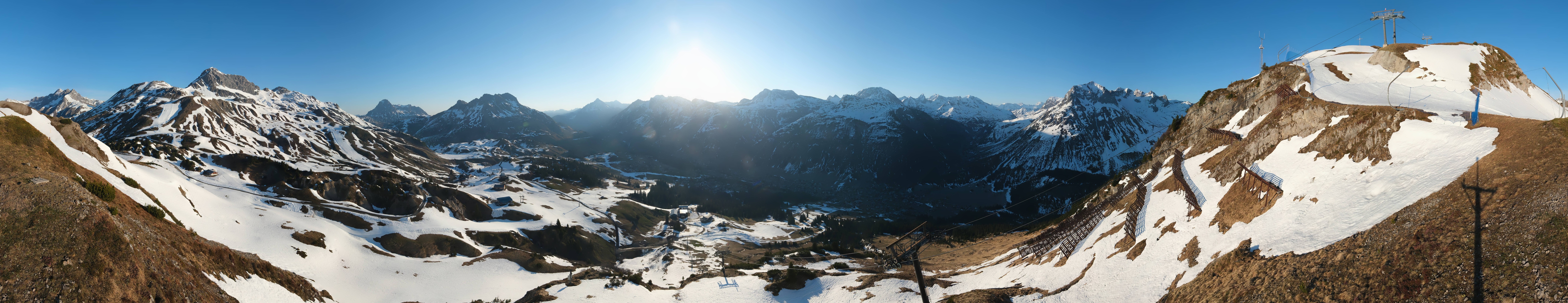 Archiv Foto Webcam Lech-Zürs: Kriegerhorn Panoramablick