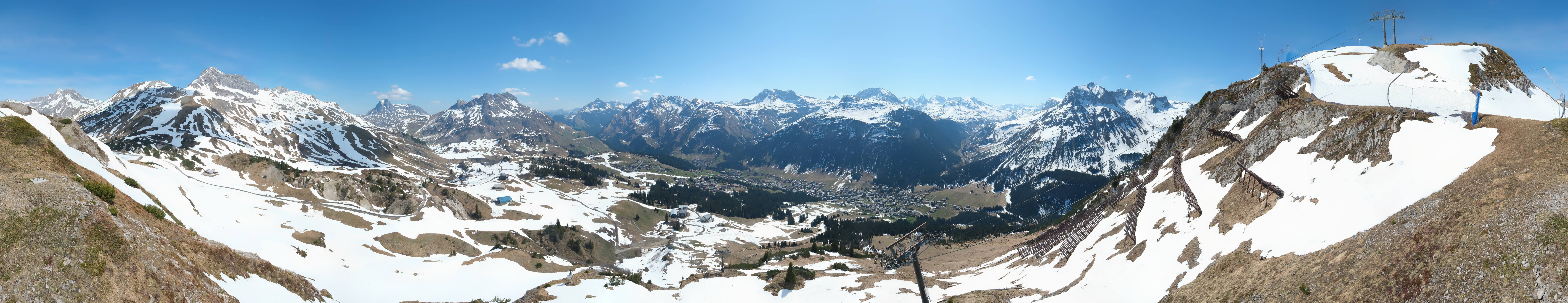 Archiv Foto Webcam Lech-Zürs: Kriegerhorn Panoramablick