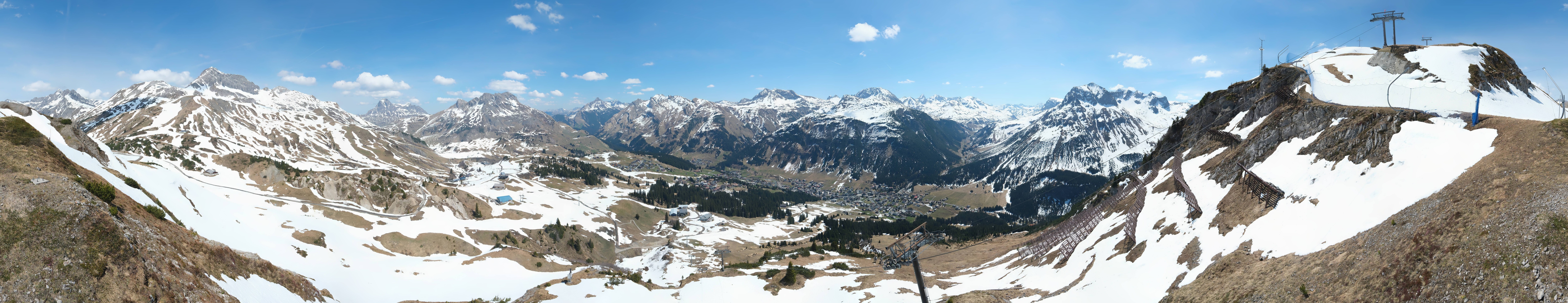 Archiv Foto Webcam Lech-Zürs: Kriegerhorn Panoramablick