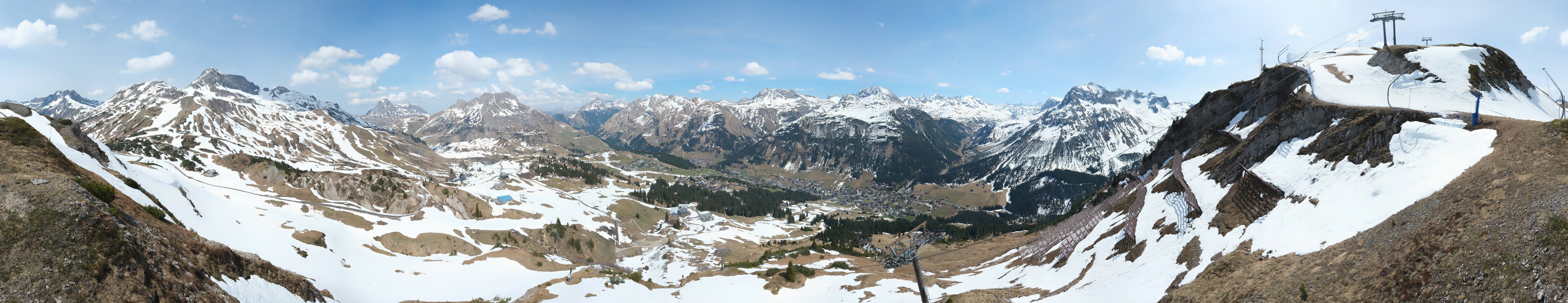 Archiv Foto Webcam Lech-Zürs: Kriegerhorn Panoramablick
