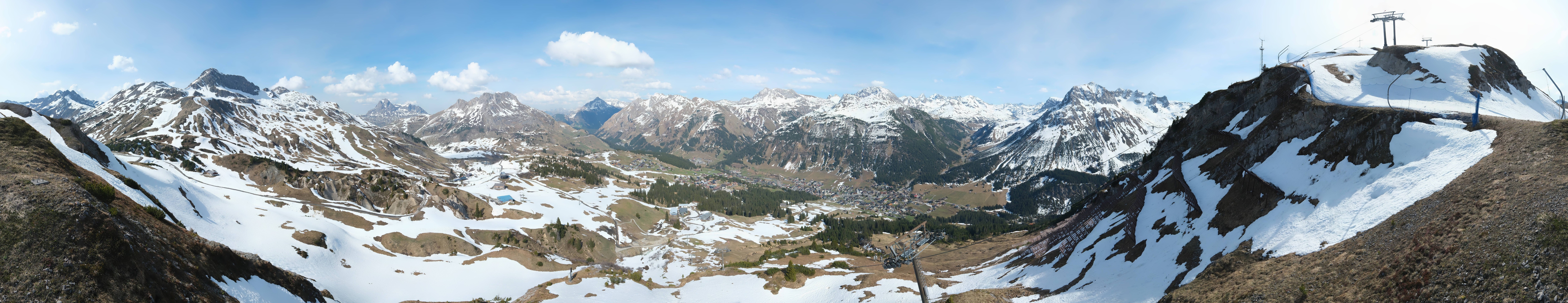 Archiv Foto Webcam Lech-Zürs: Kriegerhorn Panoramablick
