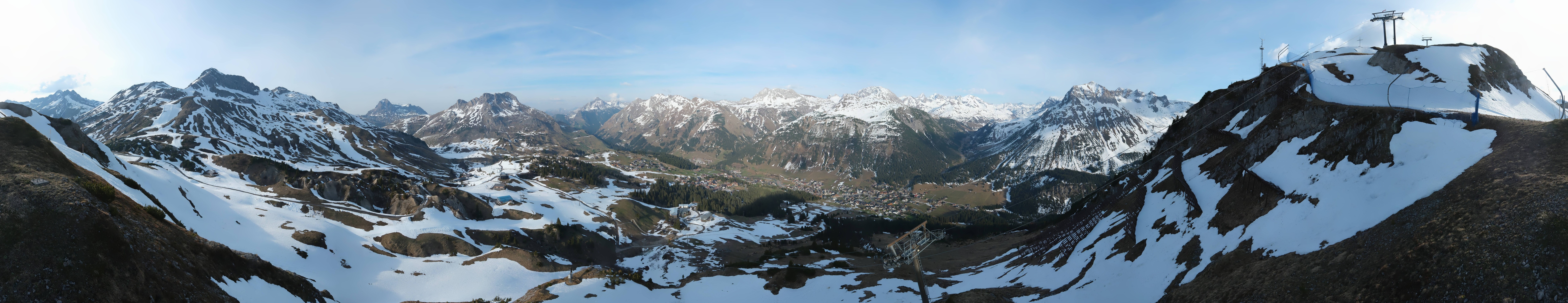 Archiv Foto Webcam Lech-Zürs: Kriegerhorn Panoramablick