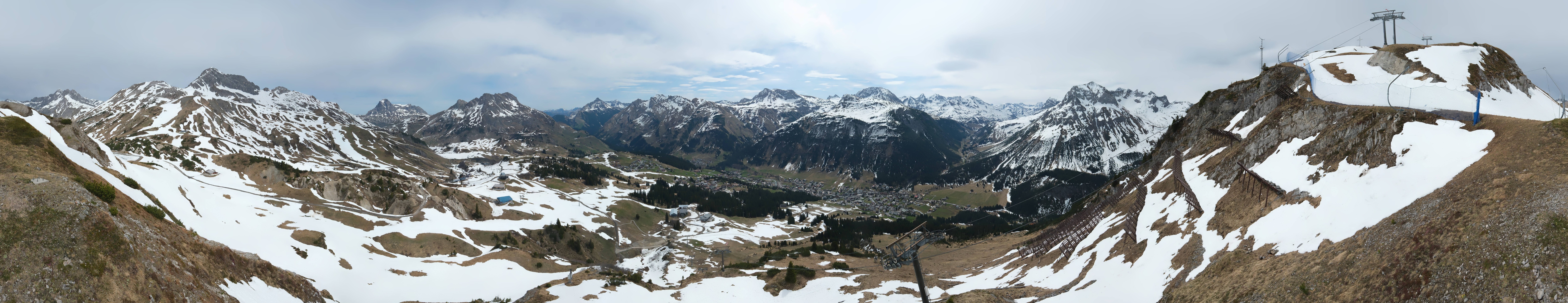 Archiv Foto Webcam Lech-Zürs: Kriegerhorn Panoramablick