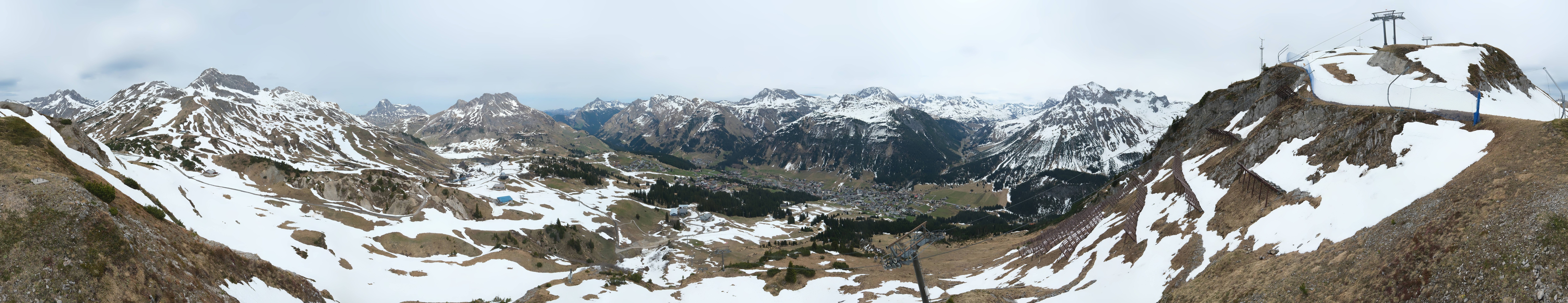 Archiv Foto Webcam Lech-Zürs: Kriegerhorn Panoramablick