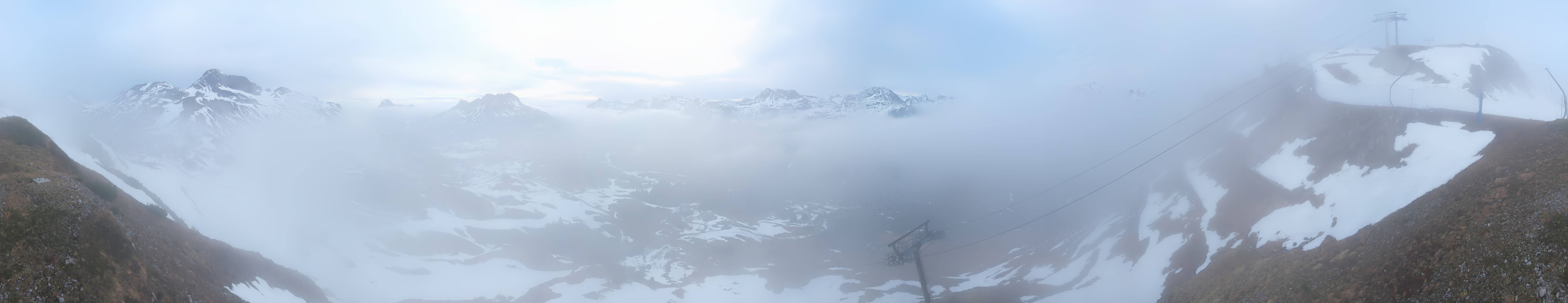 Archiv Foto Webcam Lech-Zürs: Kriegerhorn Panoramablick