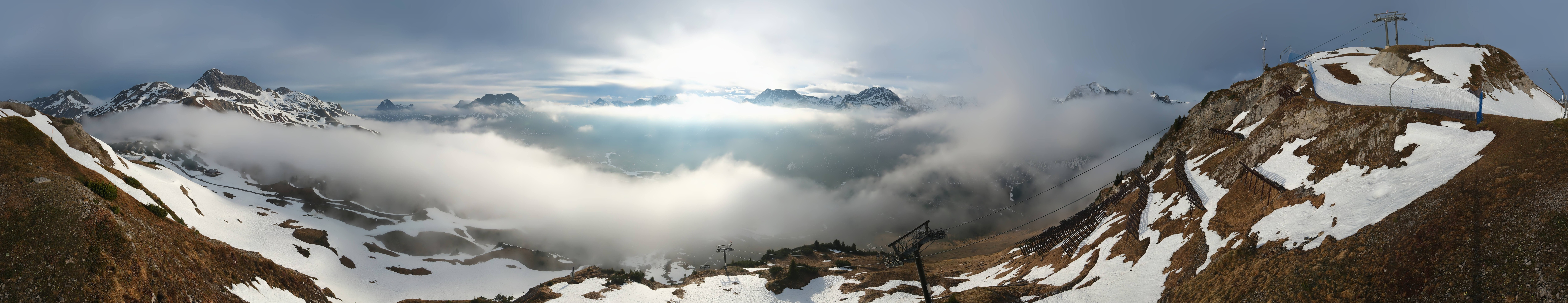 Archiv Foto Webcam Lech-Zürs: Kriegerhorn Panoramablick