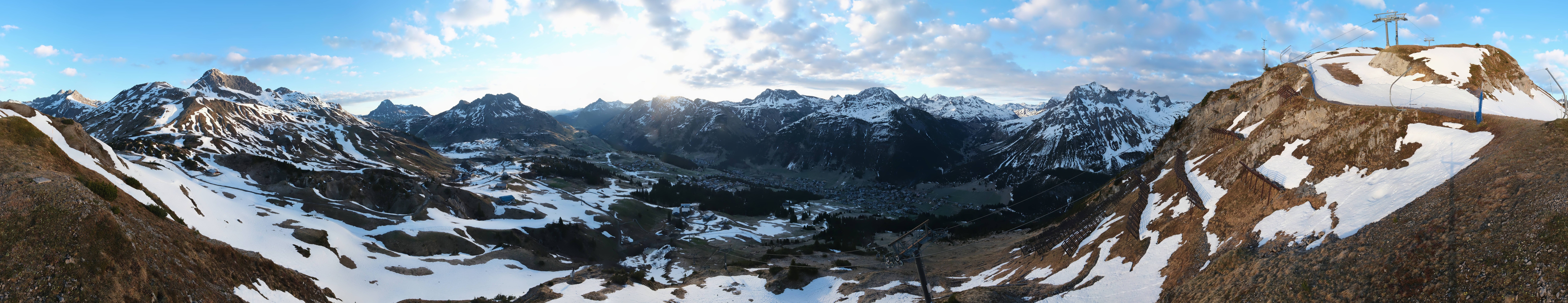 Archiv Foto Webcam Lech-Zürs: Kriegerhorn Panoramablick
