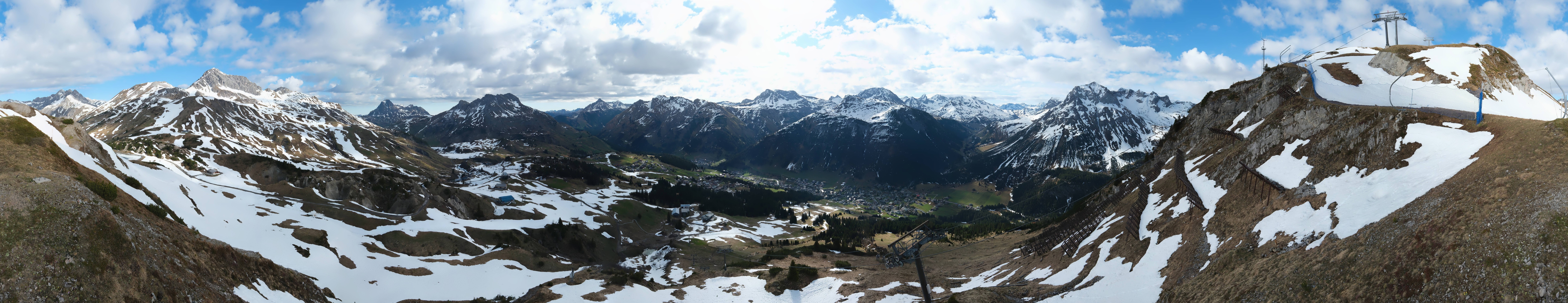 Archiv Foto Webcam Lech-Zürs: Kriegerhorn Panoramablick