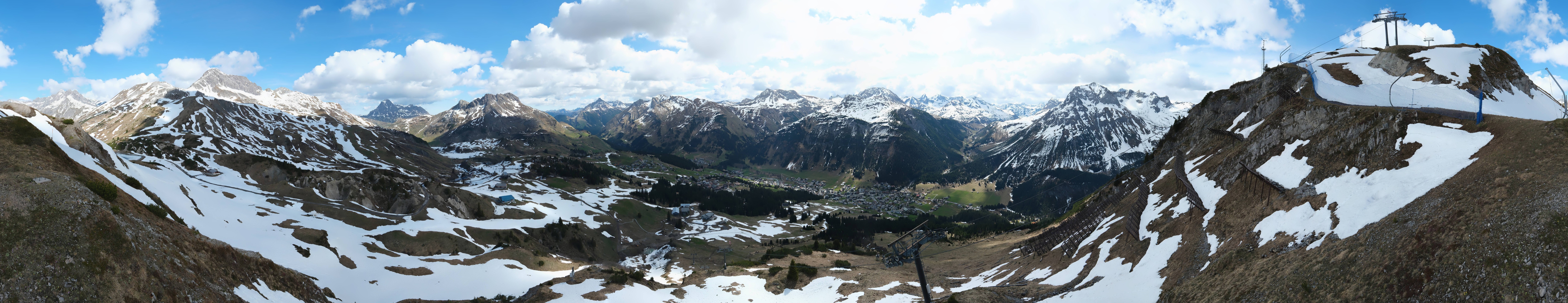 Archiv Foto Webcam Lech-Zürs: Kriegerhorn Panoramablick