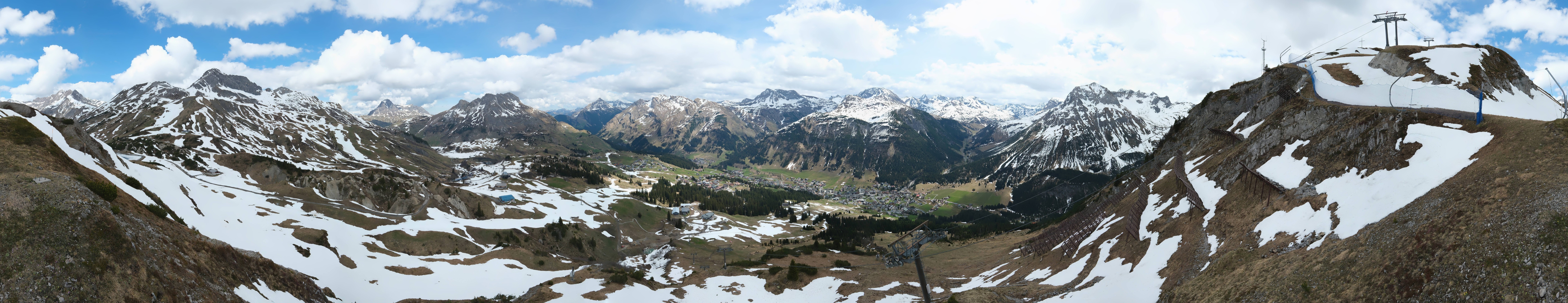 Archiv Foto Webcam Lech-Zürs: Kriegerhorn Panoramablick