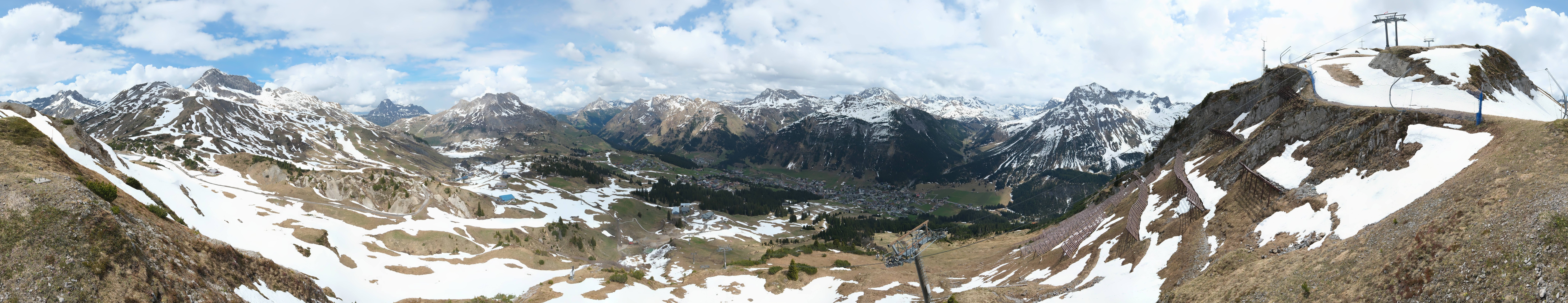 Archiv Foto Webcam Lech-Zürs: Kriegerhorn Panoramablick