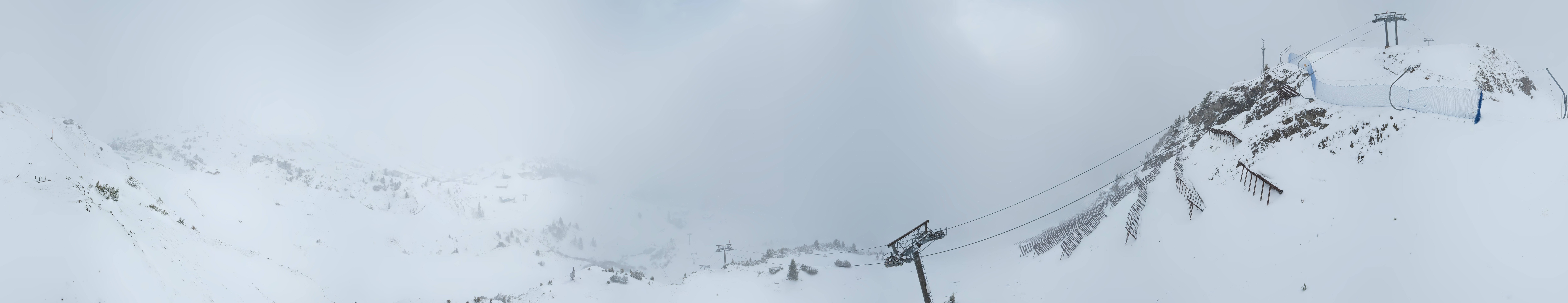 Archiv Foto Webcam Lech-Zürs: Kriegerhorn Panoramablick