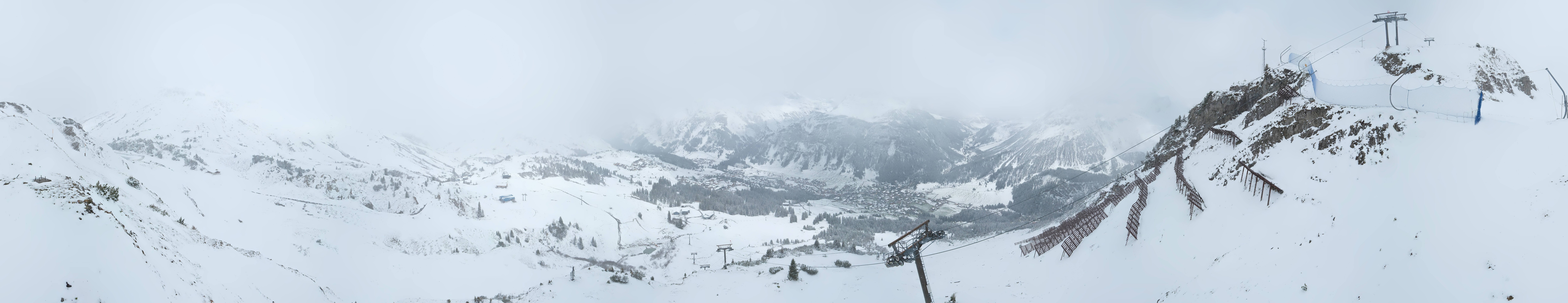 Archiv Foto Webcam Lech-Zürs: Kriegerhorn Panoramablick