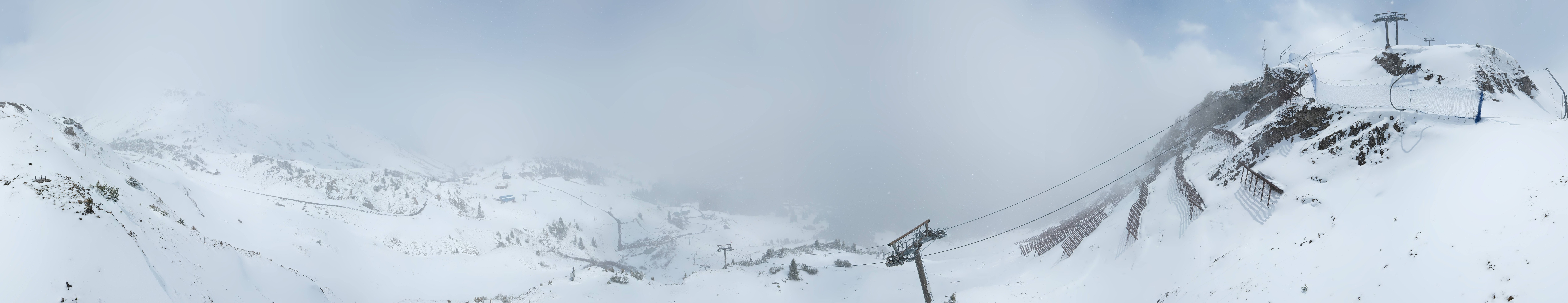 Archiv Foto Webcam Lech-Zürs: Kriegerhorn Panoramablick