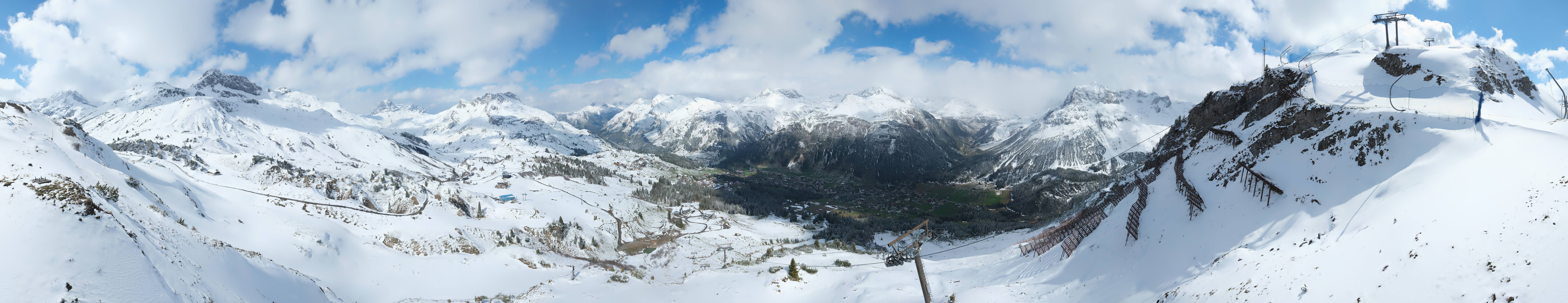 Archiv Foto Webcam Lech-Zürs: Kriegerhorn Panoramablick