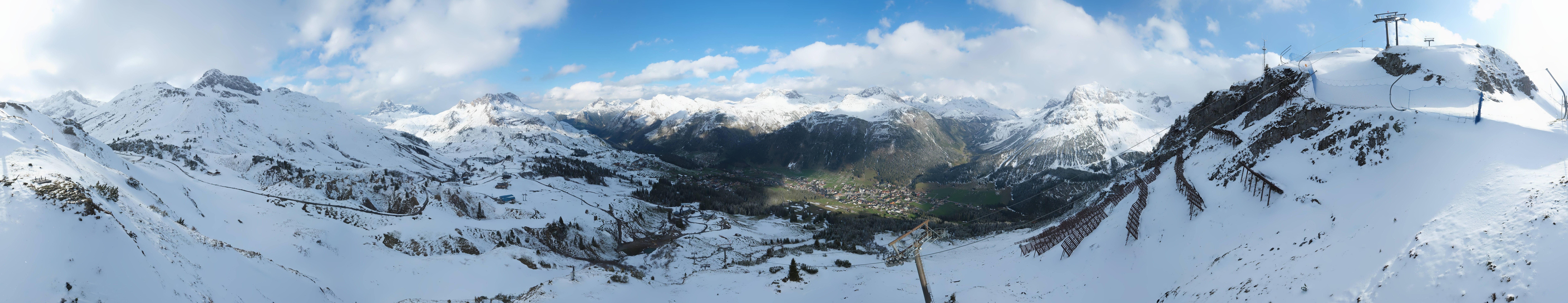 Archiv Foto Webcam Lech-Zürs: Kriegerhorn Panoramablick