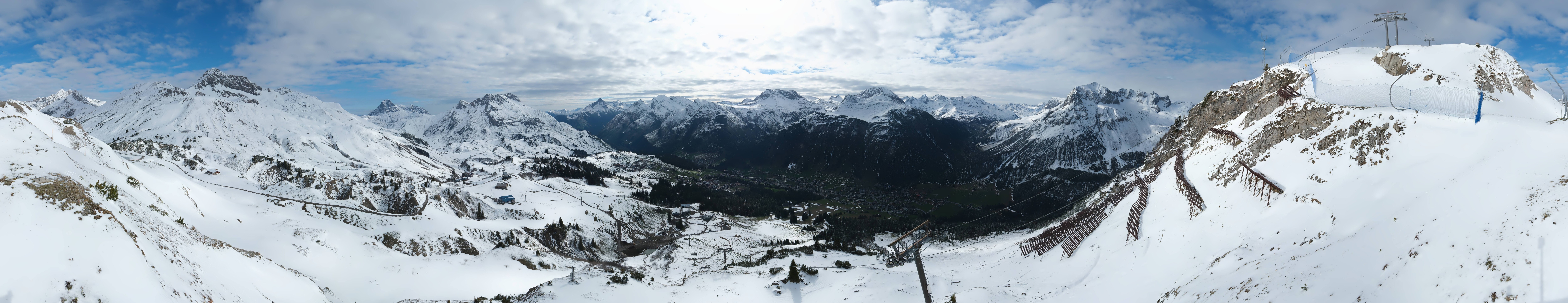 Archiv Foto Webcam Lech-Zürs: Kriegerhorn Panoramablick