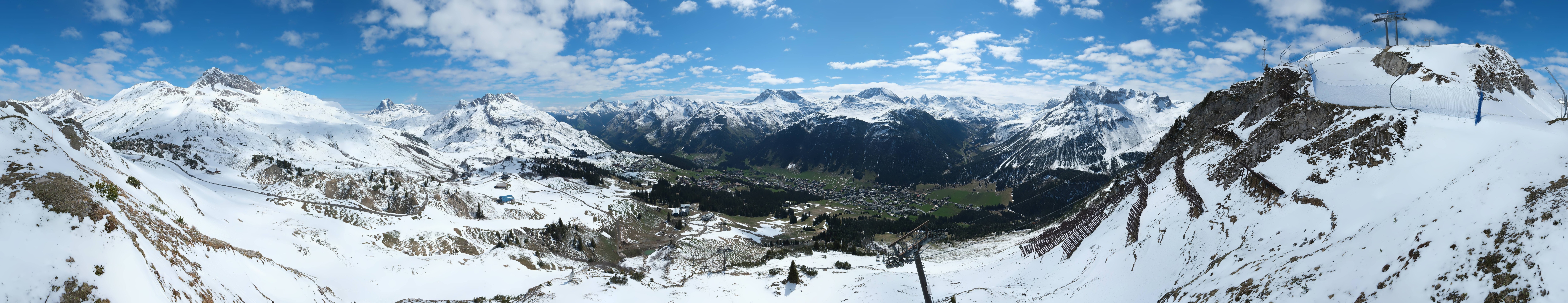 Archiv Foto Webcam Lech-Zürs: Kriegerhorn Panoramablick
