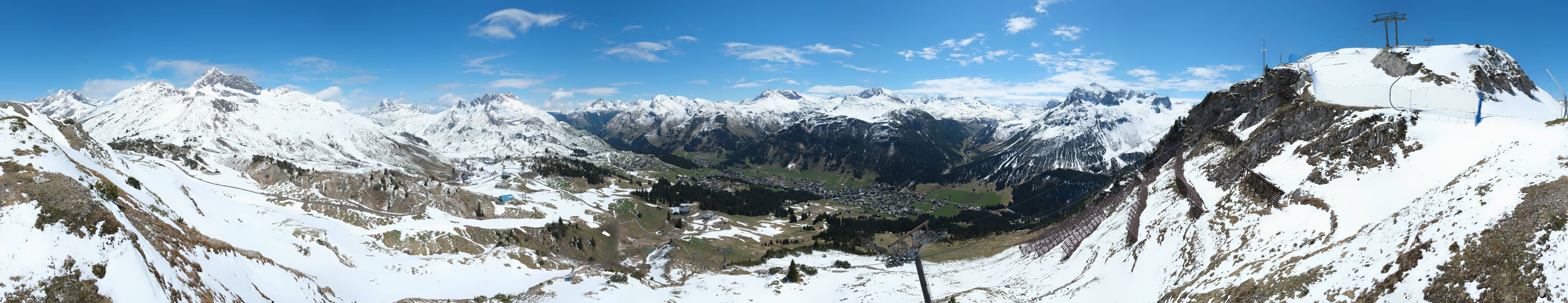 Archiv Foto Webcam Lech-Zürs: Kriegerhorn Panoramablick