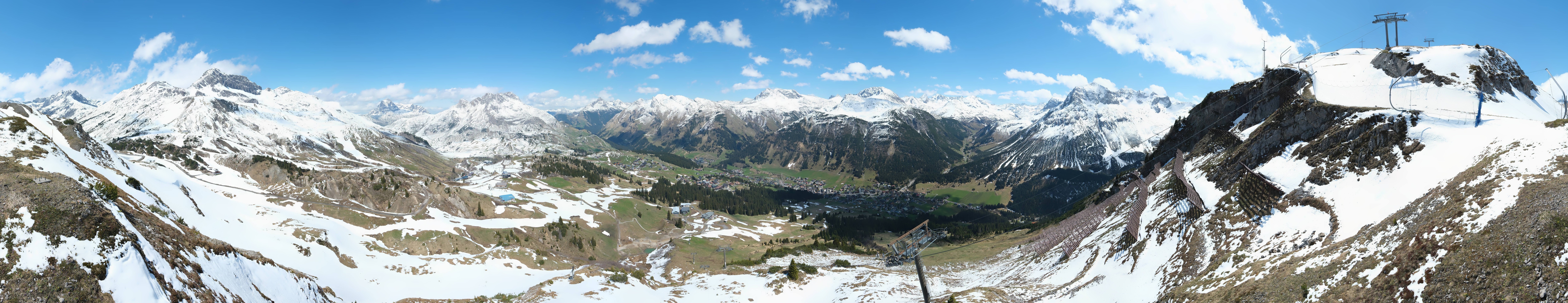 Archiv Foto Webcam Lech-Zürs: Kriegerhorn Panoramablick
