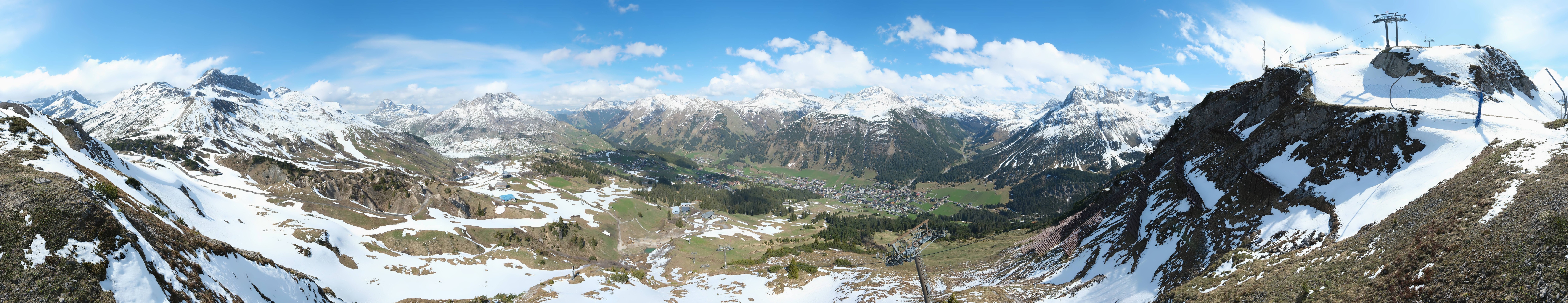 Archiv Foto Webcam Lech-Zürs: Kriegerhorn Panoramablick
