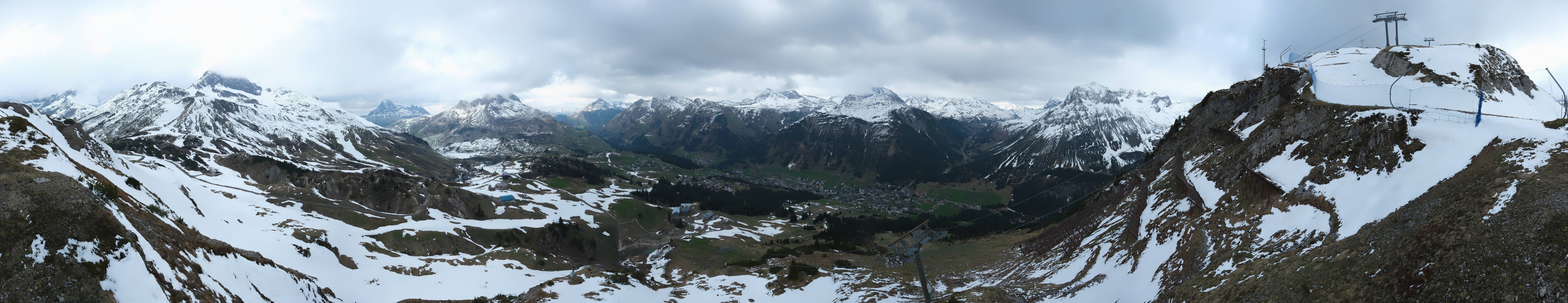Archiv Foto Webcam Lech-Zürs: Kriegerhorn Panoramablick