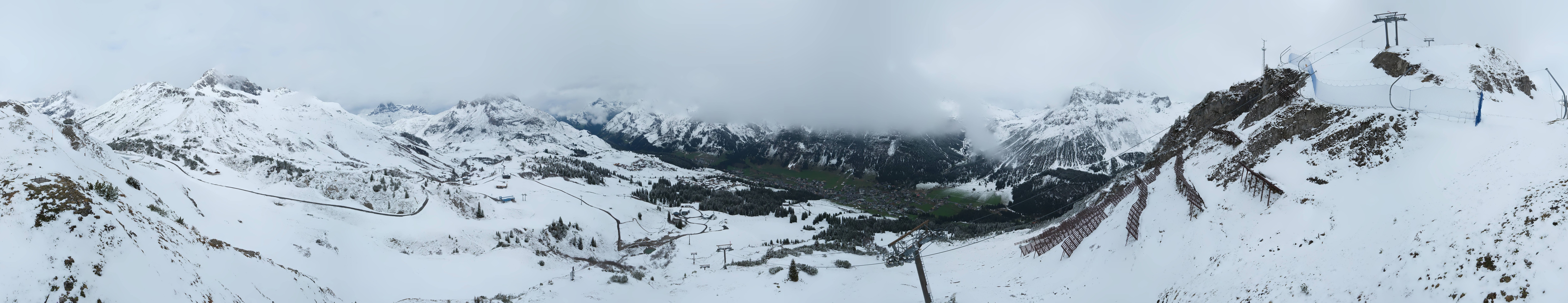Archiv Foto Webcam Lech-Zürs: Kriegerhorn Panoramablick
