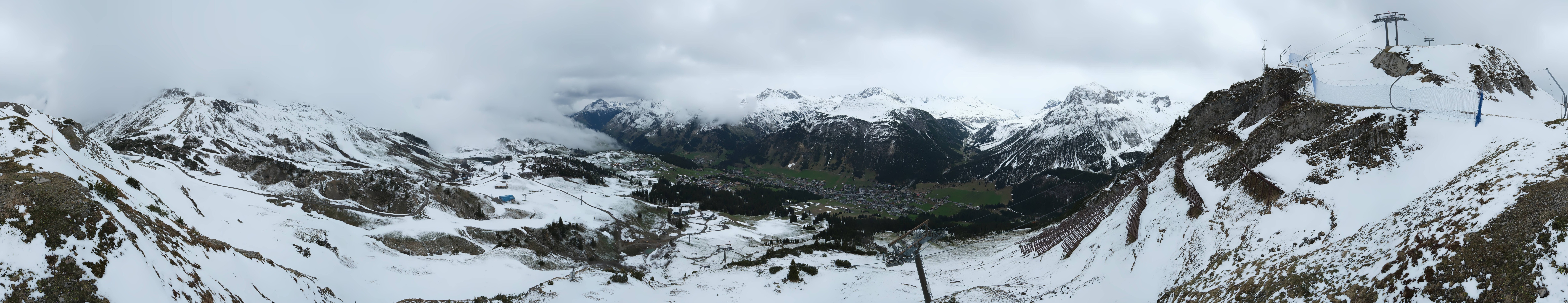Archiv Foto Webcam Lech-Zürs: Kriegerhorn Panoramablick