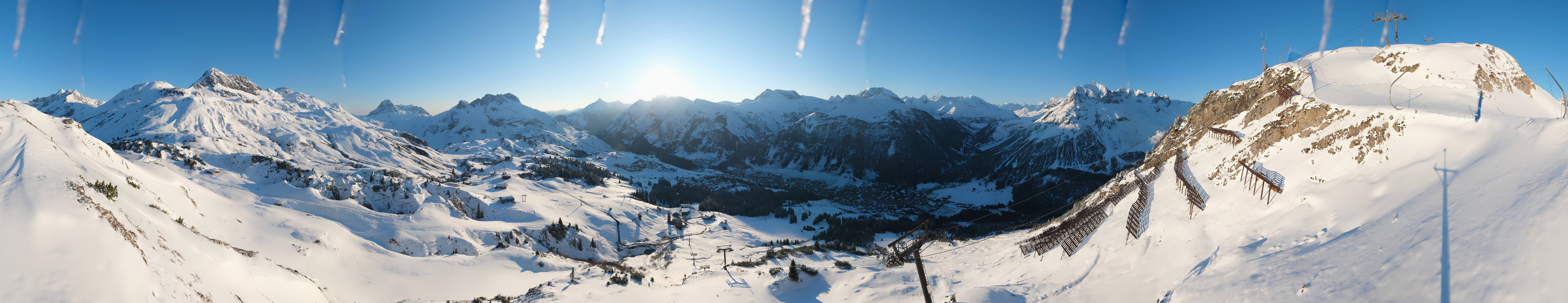 Archiv Foto Webcam Lech-Zürs: Kriegerhorn Panoramablick