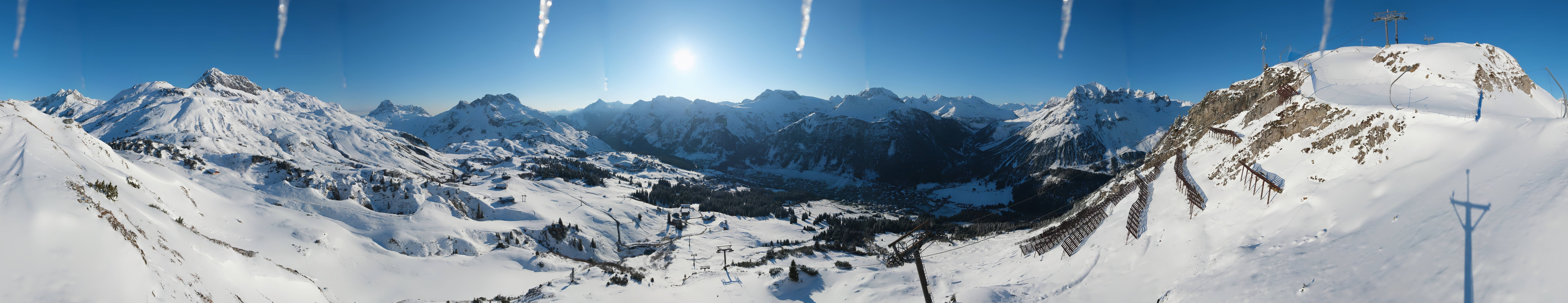 Archiv Foto Webcam Lech-Zürs: Kriegerhorn Panoramablick