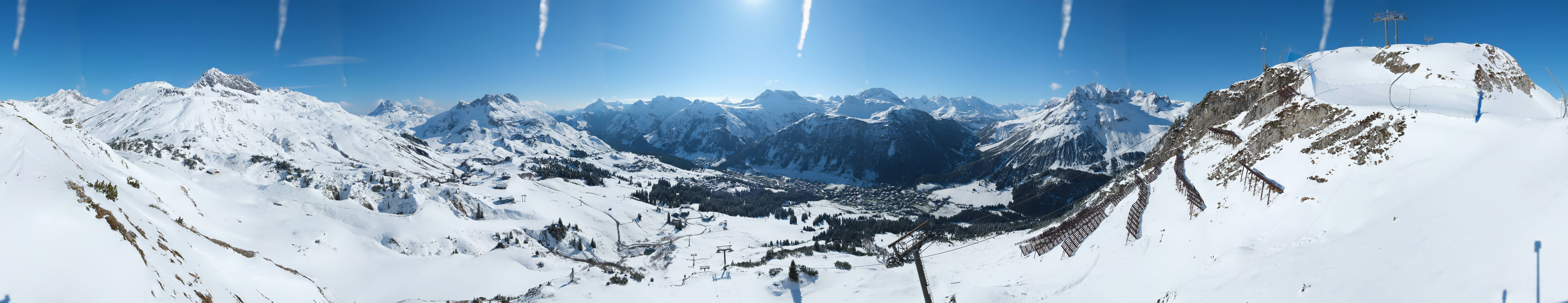 Archiv Foto Webcam Lech-Zürs: Kriegerhorn Panoramablick
