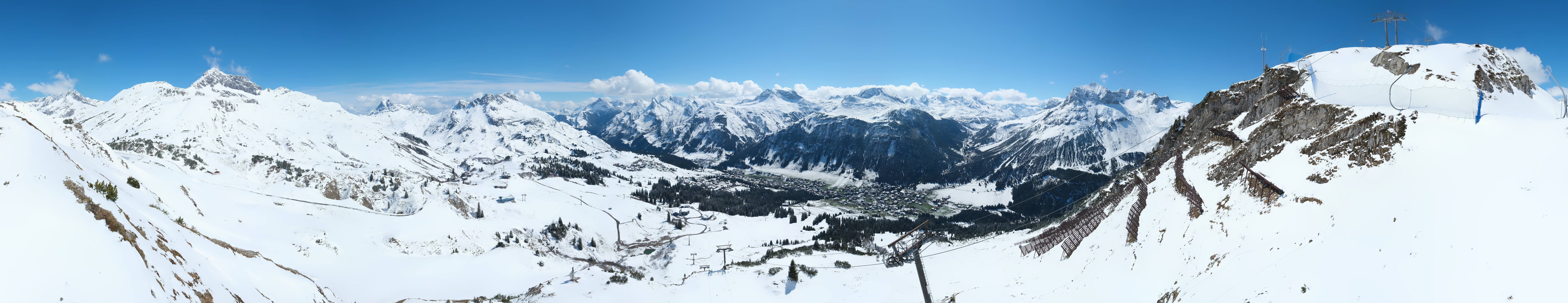 Archiv Foto Webcam Lech-Zürs: Kriegerhorn Panoramablick