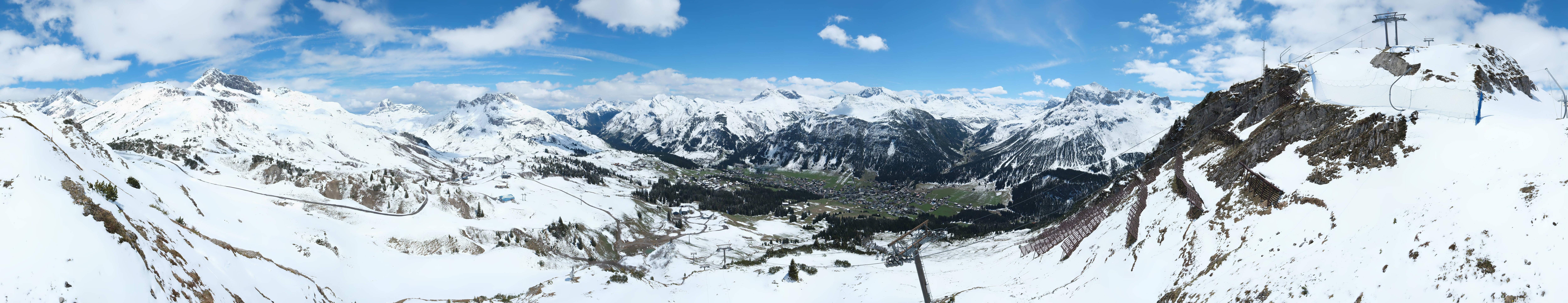 Archiv Foto Webcam Lech-Zürs: Kriegerhorn Panoramablick