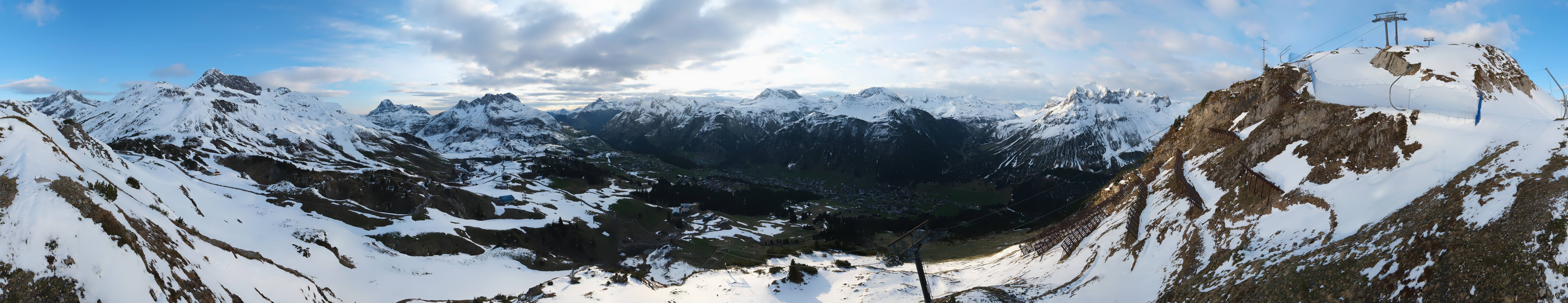 Archiv Foto Webcam Lech-Zürs: Kriegerhorn Panoramablick