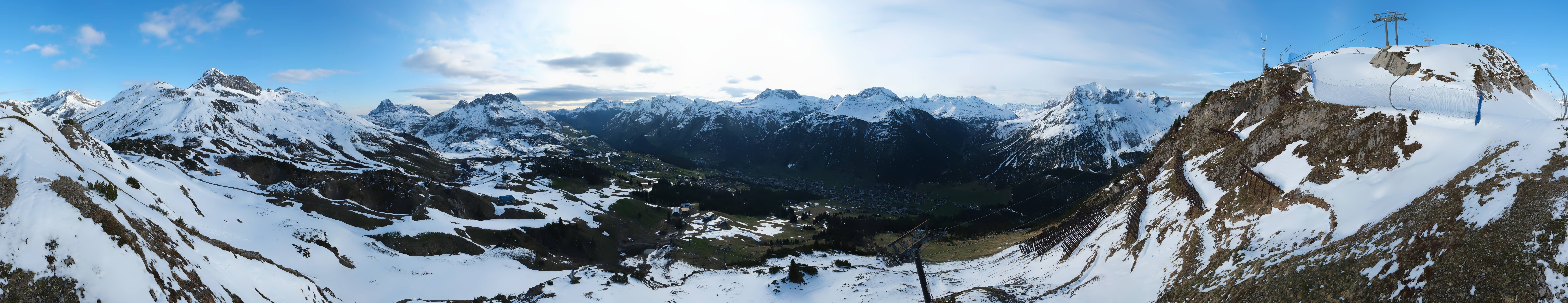 Archiv Foto Webcam Lech-Zürs: Kriegerhorn Panoramablick