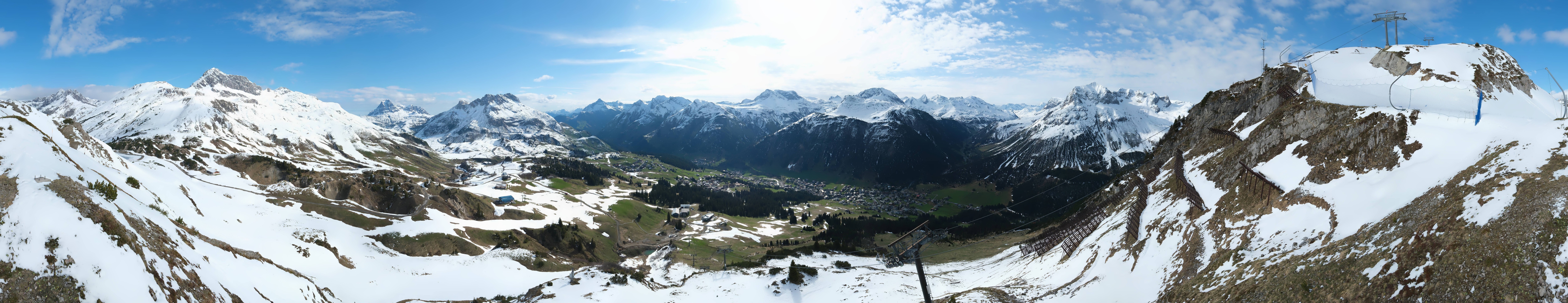 Archiv Foto Webcam Lech-Zürs: Kriegerhorn Panoramablick