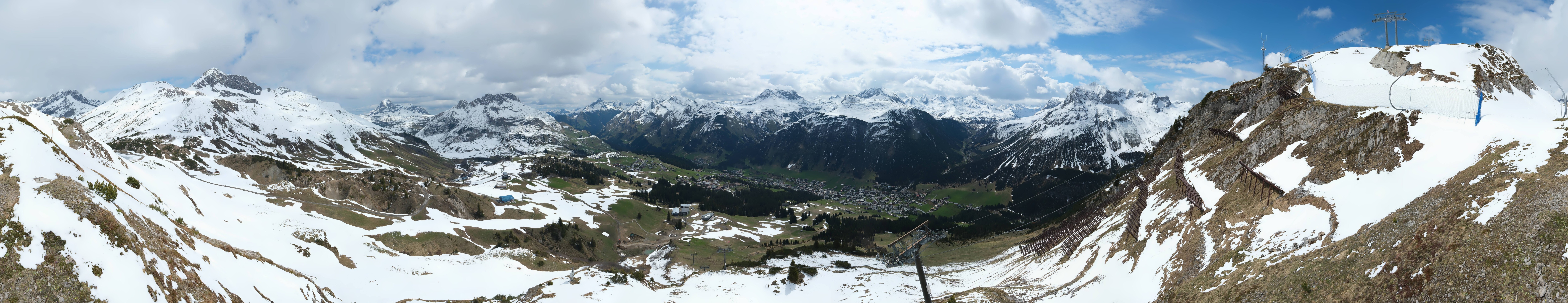 Archiv Foto Webcam Lech-Zürs: Kriegerhorn Panoramablick