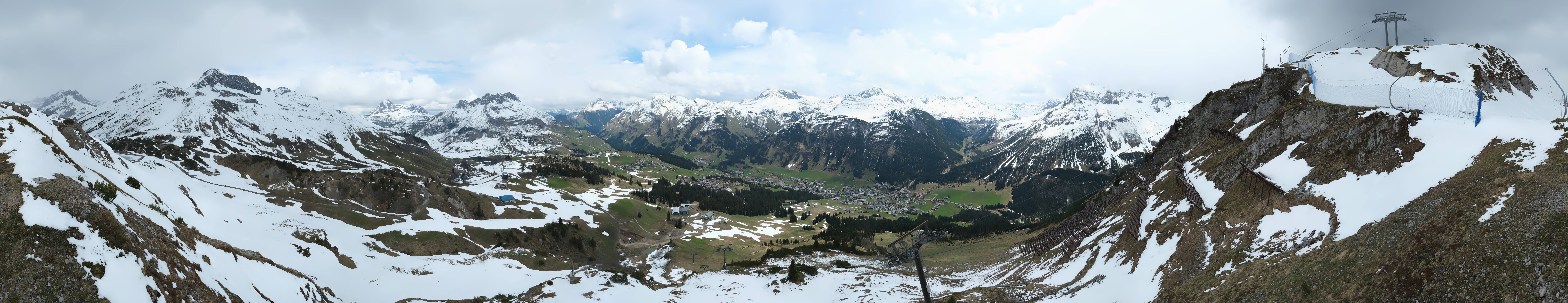 Archiv Foto Webcam Lech-Zürs: Kriegerhorn Panoramablick