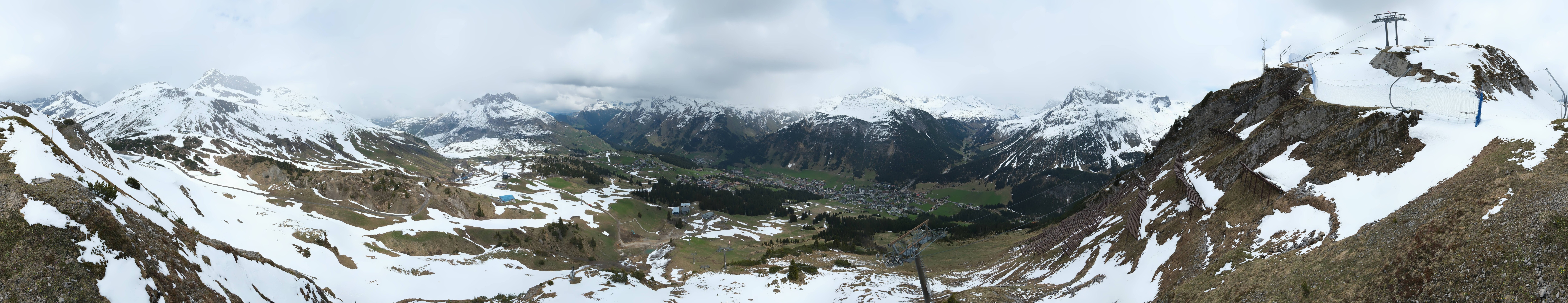 Archiv Foto Webcam Lech-Zürs: Kriegerhorn Panoramablick