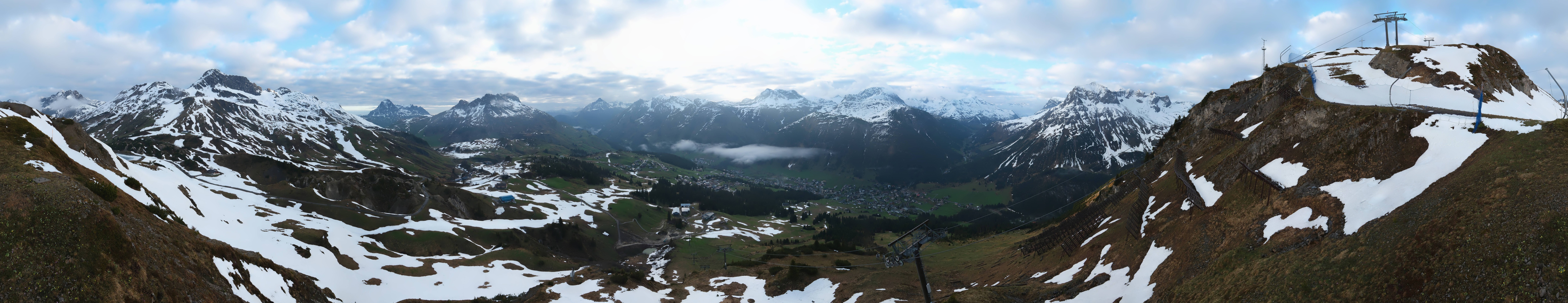 Archiv Foto Webcam Lech-Zürs: Kriegerhorn Panoramablick
