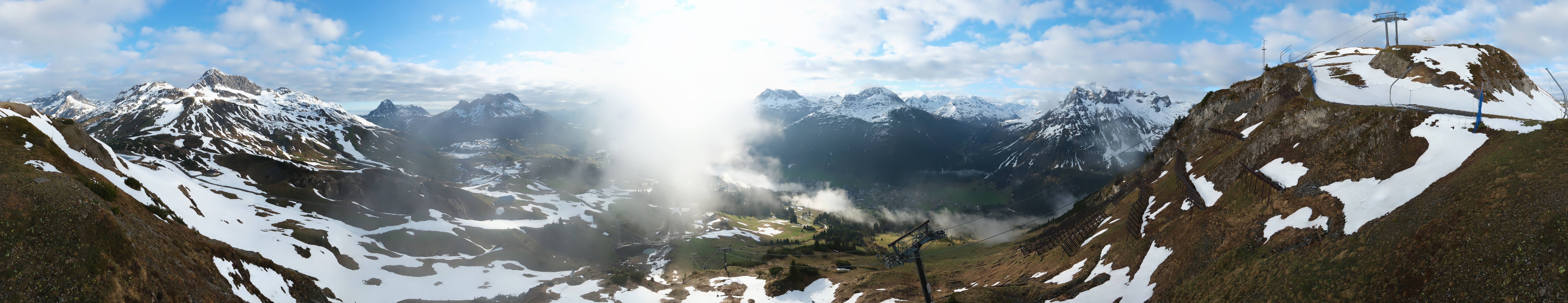 Archiv Foto Webcam Lech-Zürs: Kriegerhorn Panoramablick