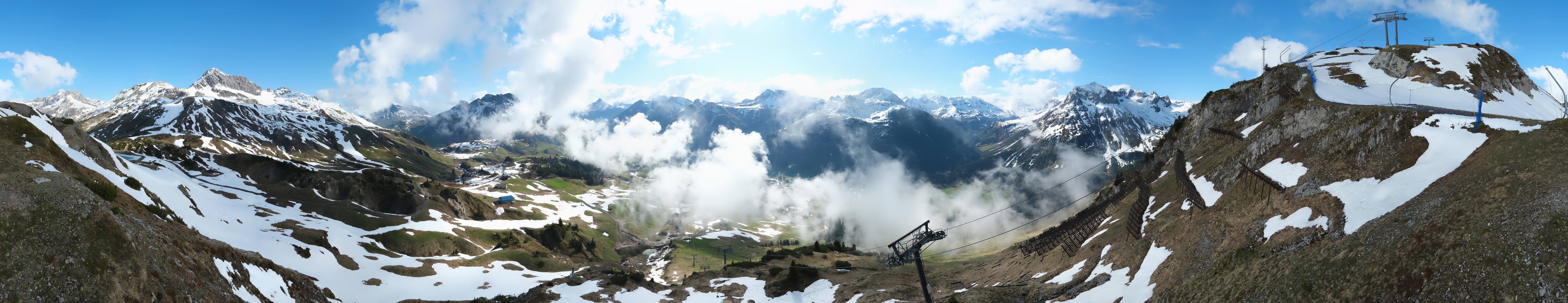 Archiv Foto Webcam Lech-Zürs: Kriegerhorn Panoramablick