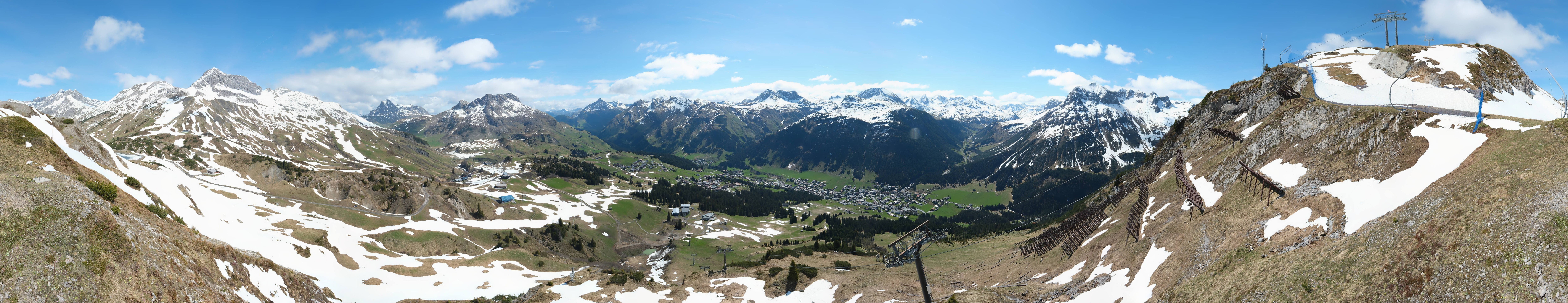 Archiv Foto Webcam Lech-Zürs: Kriegerhorn Panoramablick